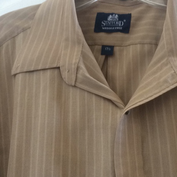 FINAL MARKDOWN Men’s Stafford dress shirt 17 1/2 - Picture 4 of 5